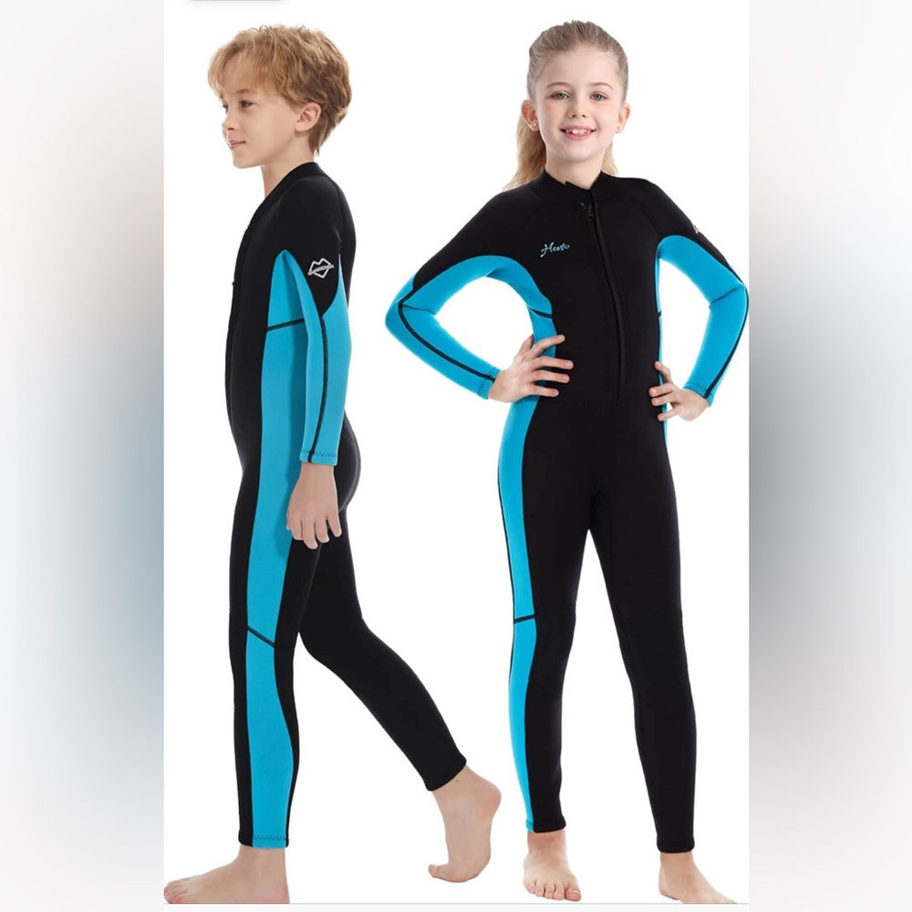 Hevto Wetsuit NWT Kids 10X Blue and‎ Black